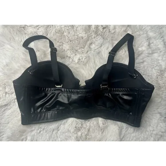RARE🔥 Honey Birdette FONDA🖤 Black Faux Bra 32DD